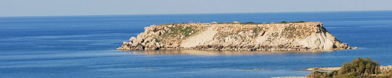 The island of Geronisos at Agios Georgios